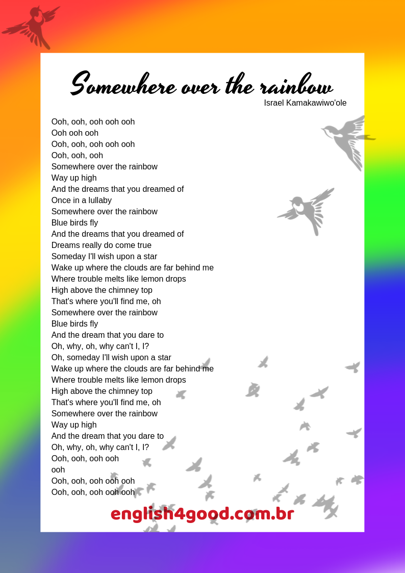 Песни good 4 u. Good 4 u текст. Over the Rainbow слова. Over the Rainbow текст песни. Somewhere over the Rainbow текст.