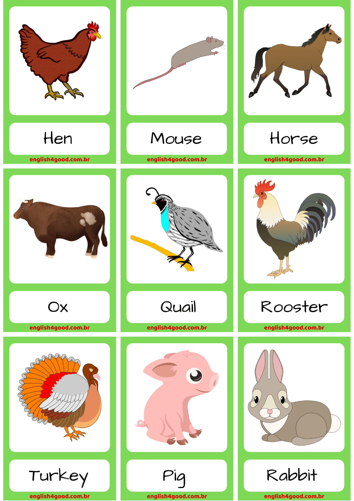 Farm animals карточки