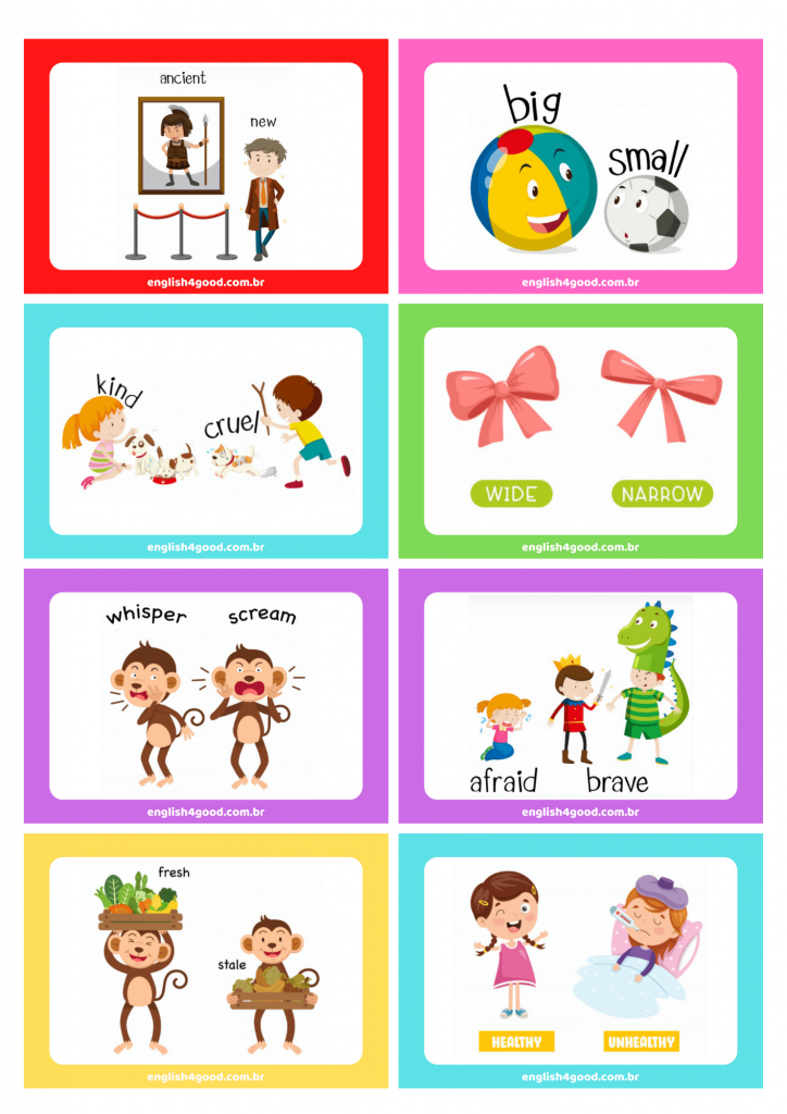 English4Good - Opposite Flashcards - Vocabulary Practice