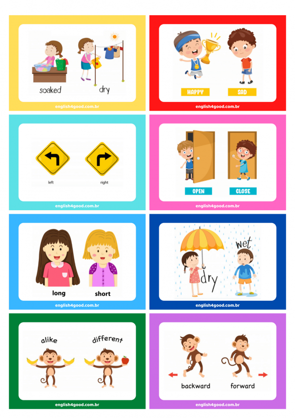 English4Good - Opposite Flashcards - Vocabulary Practice