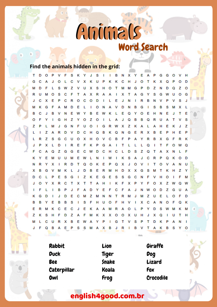 Word Search Activities - English4Good