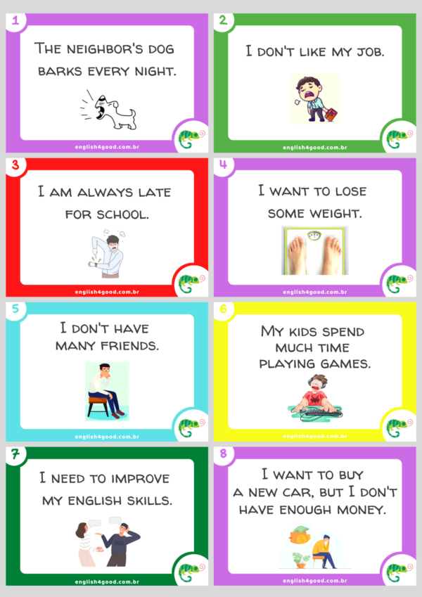 Advice Flashcards - English4Good Advice flashcards