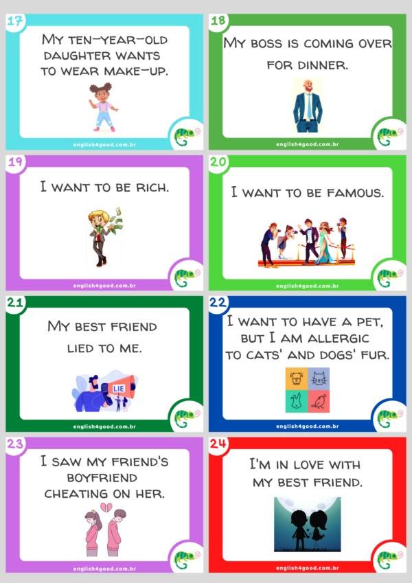 Advice Flashcards - English4Good Advice flashcards